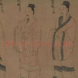 宋代《孔门弟子像》国画人物工笔作品图片赏析