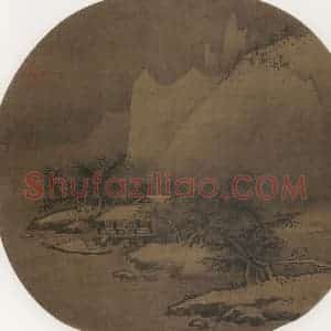 宋代 李东《雪江卖鱼图》国画山水工笔作品图片赏析