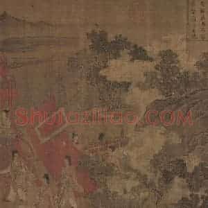 宋代《洛神赋全图》国画人物工笔作品图片赏析