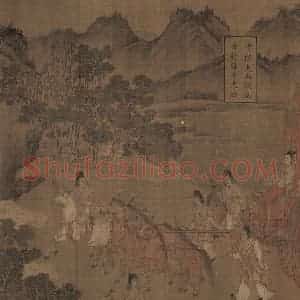 宋代《洛神赋全图》国画人物工笔作品图片赏析