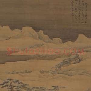 高凤翰雪景山水图轴