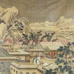 郎世宁等乾隆帝岁朝行乐图轴