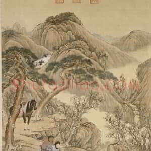 郎世宁等乾隆皇帝刺虎图轴