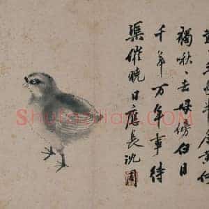 沈周雏鸡图页
