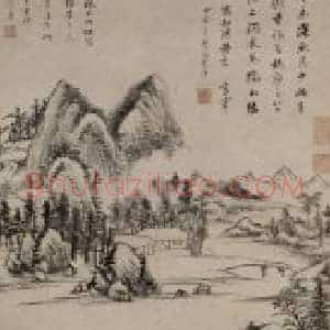 董其昌林和靖诗意图轴