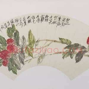 吴俊卿荔枝图扇页
