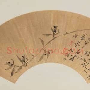郑燮墨兰图扇页