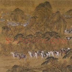 郎世宁哨鹿图轴