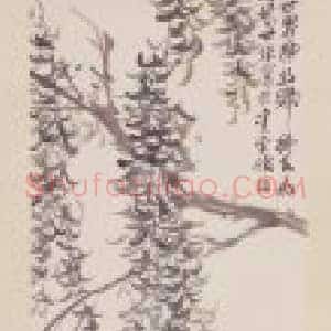 陈师曾荷柳图轴