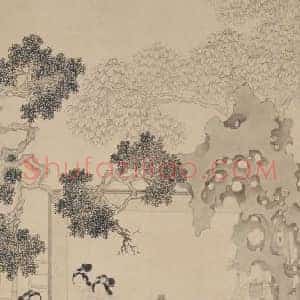 尤求红拂图轴