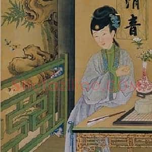 雍亲王题书堂深居图屏·消夏赏蝶轴