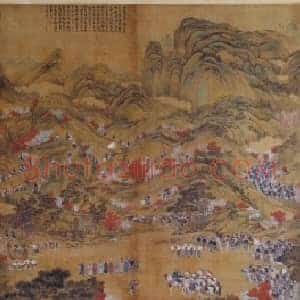 郎世宁、方琮丛薄行诗意图轴