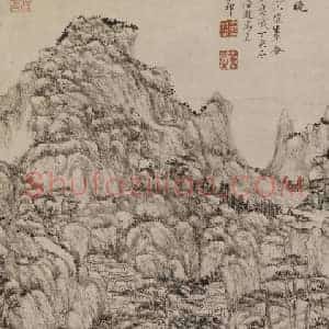 王原祁丹台春晓图轴