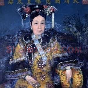 慈禧太后便服像屏