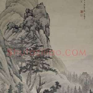 邹喆山水图轴