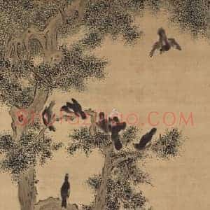 华喦八百遐龄图轴