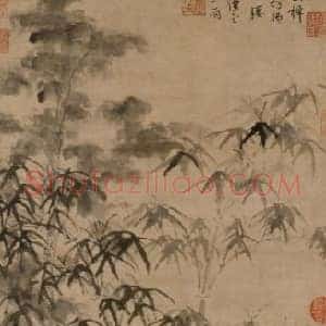 倪瓒梧竹秀石图轴