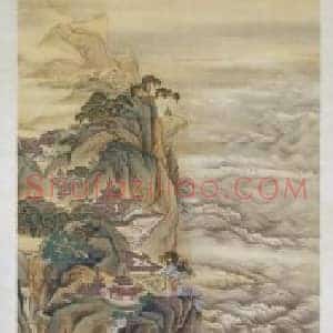 高其佩仙山楼阁图轴