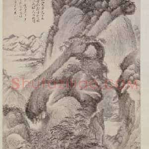 吴历松壑鸣琴图轴