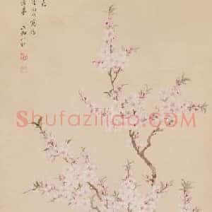 邹一桂桃花图轴