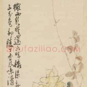 陈师曾蔷薇图轴