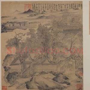 唐寅沛台实景图页