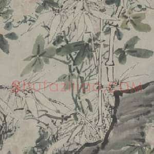 徐霖花卉泉石图卷