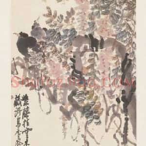 陈师曾藤萝鸲鹆图轴