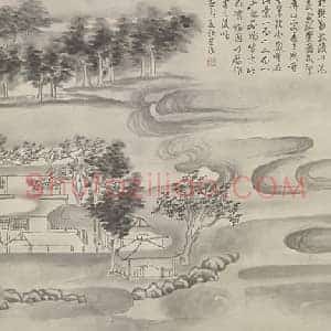 弘历避暑山庄烟雨楼图卷