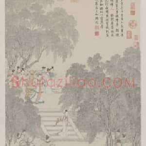 金廷标《婕妤挡熊图》轴