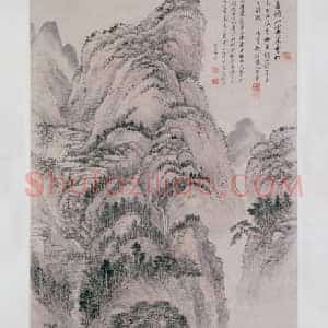 王翚九华秀色图轴