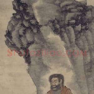 吴彬达摩图轴