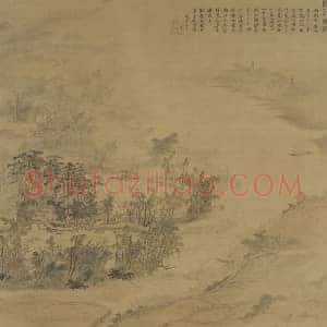 项圣谟放鹤洲图轴