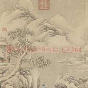 清人《乾隆赏雪图》横幅