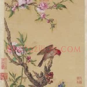 郎世宁花鸟图轴
