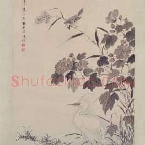 蒋廷锡芙蓉鹭鸶图轴