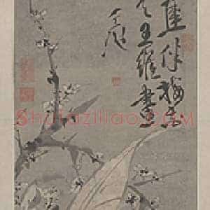 徐渭梅花蕉叶图轴
