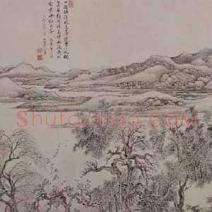 王翚秋树昏鸦图轴