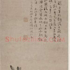 徐渭水墨牡丹图轴
