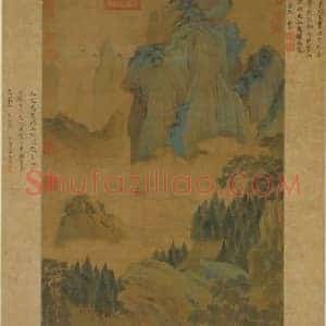 仇英桃村草堂图轴
