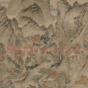 王蒙葛稚川移居图轴