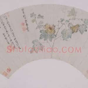 余省棉花图扇页