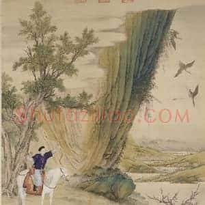 郎世宁等乾隆皇帝落雁图轴