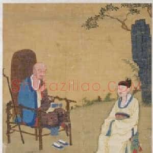 明人萧翼赚兰亭图轴