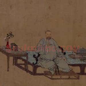 禹之鼎王原祁艺菊图卷