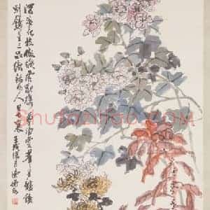 陈师曾秋花图轴