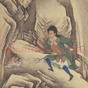 胤禛行乐图册·刺虎页