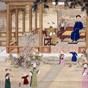 道光帝喜溢秋庭图轴