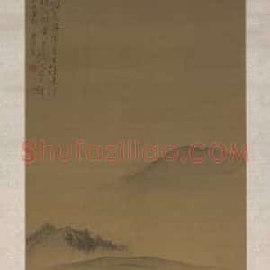 李寅仿郭忠恕山水楼阁图轴
